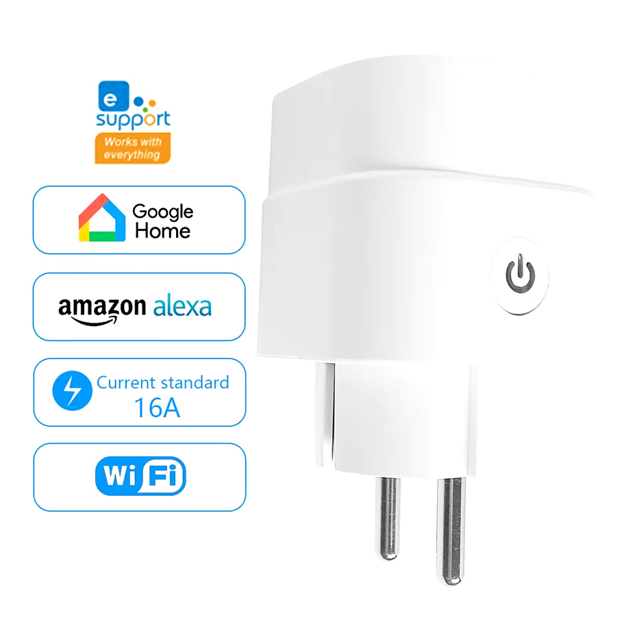Wifi Smart Plug Sockets 16A EU Plug Tuya Smart Life APP Work with Alexa Google Home Smart-Home Automation EU UK Plug Yandex