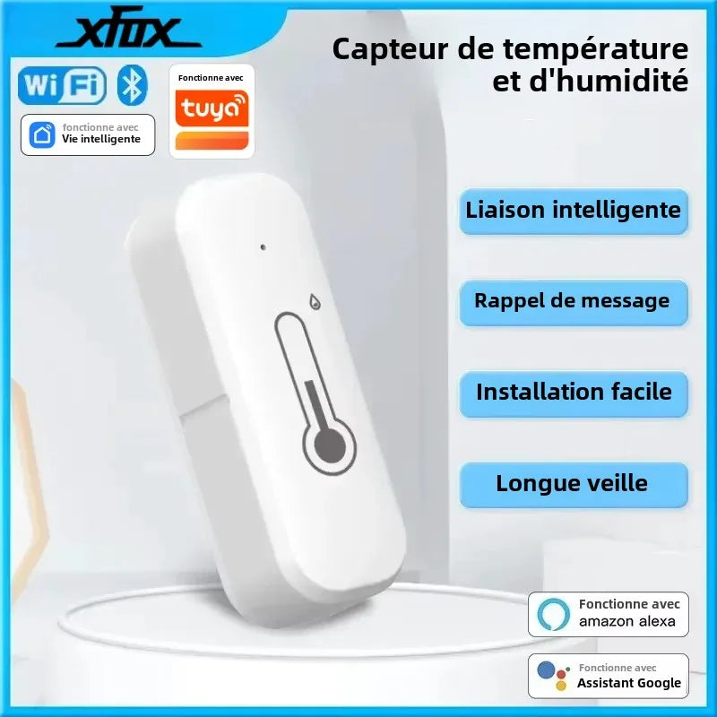 Tuya – capteur WIFI intelligent de température et d'humidité, moniteur à distance avec application pour maison intelligente, vie intelligente, fonctionne avec Alexa Google Assistant