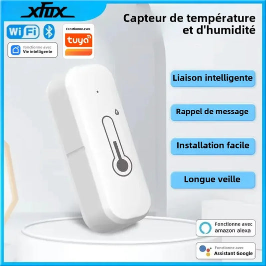 Tuya – capteur WIFI intelligent de température et d'humidité, moniteur à distance avec application pour maison intelligente, vie intelligente, fonctionne avec Alexa Google Assistant