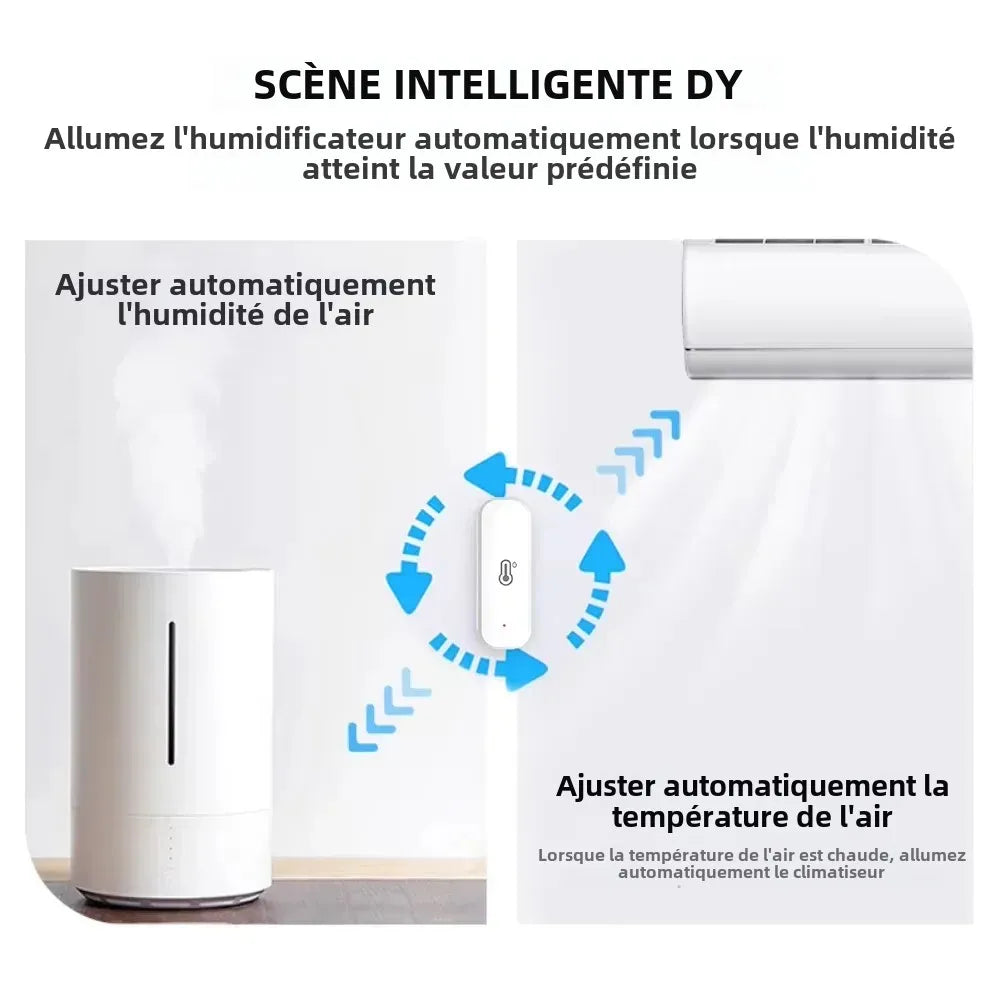 Tuya – capteur WIFI intelligent de température et d'humidité, moniteur à distance avec application pour maison intelligente, vie intelligente, fonctionne avec Alexa Google Assistant