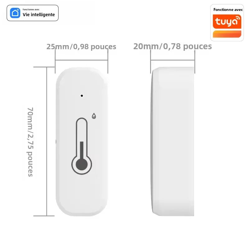 Tuya – capteur WIFI intelligent de température et d'humidité, moniteur à distance avec application pour maison intelligente, vie intelligente, fonctionne avec Alexa Google Assistant