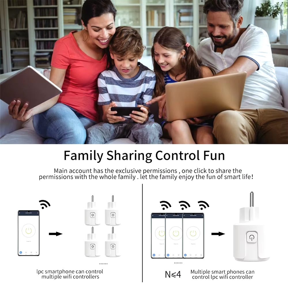 Wifi Smart Plug Sockets 16A EU Plug Tuya Smart Life APP Work with Alexa Google Home Smart-Home Automation EU UK Plug Yandex